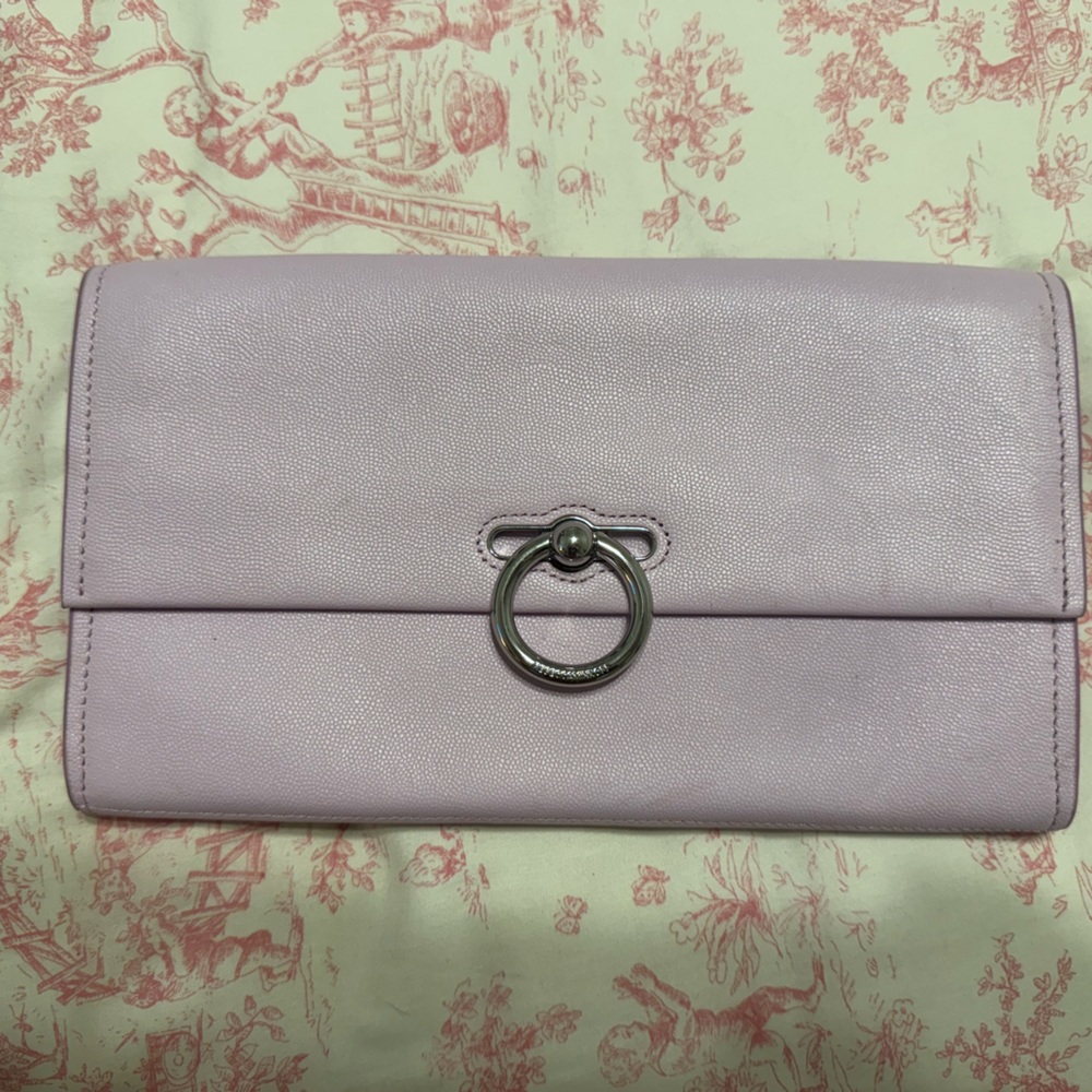 Rebecca Minkoff Lavender Clutch with Silver Ring